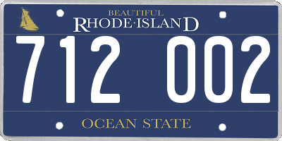 RI license plate 712002