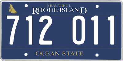 RI license plate 712011