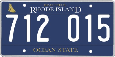 RI license plate 712015