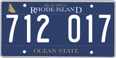 RI license plate 712017