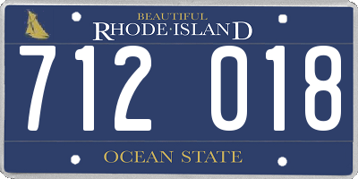RI license plate 712018
