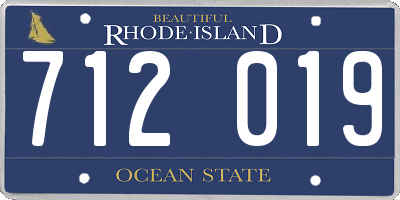 RI license plate 712019