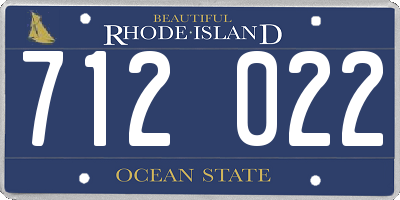 RI license plate 712022