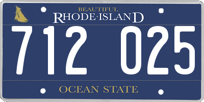 RI license plate 712025