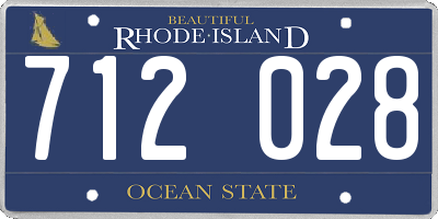RI license plate 712028
