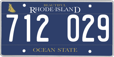 RI license plate 712029