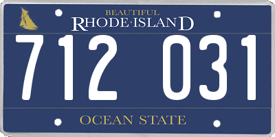 RI license plate 712031