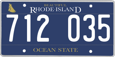 RI license plate 712035