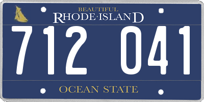 RI license plate 712041