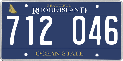 RI license plate 712046