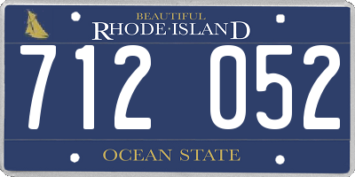 RI license plate 712052