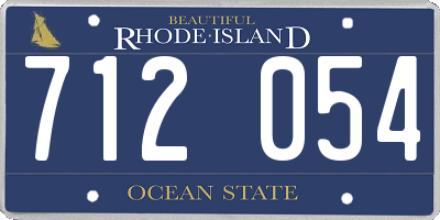 RI license plate 712054