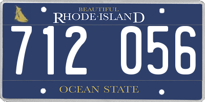 RI license plate 712056