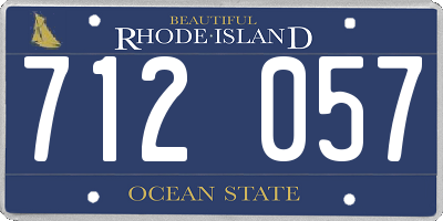 RI license plate 712057