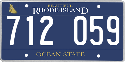 RI license plate 712059