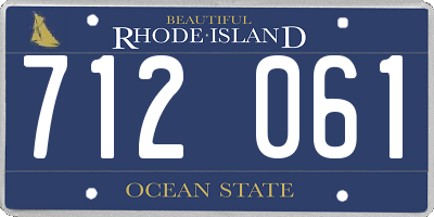 RI license plate 712061