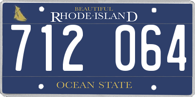 RI license plate 712064