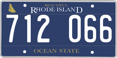 RI license plate 712066