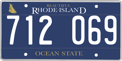 RI license plate 712069