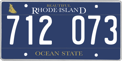 RI license plate 712073