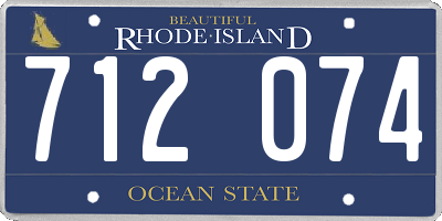 RI license plate 712074