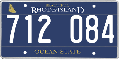 RI license plate 712084
