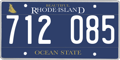 RI license plate 712085