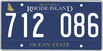 RI license plate 712086