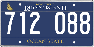 RI license plate 712088