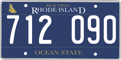 RI license plate 712090