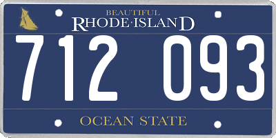 RI license plate 712093