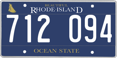 RI license plate 712094