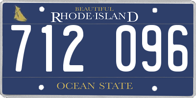 RI license plate 712096