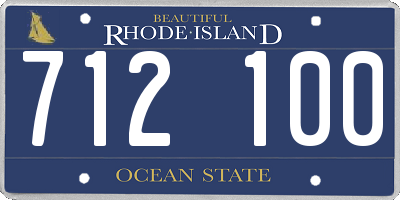 RI license plate 712100