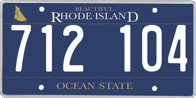 RI license plate 712104