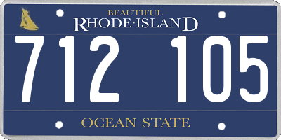 RI license plate 712105