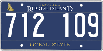 RI license plate 712109
