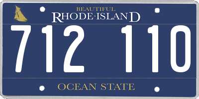 RI license plate 712110