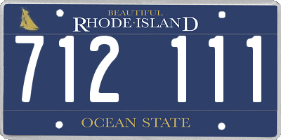 RI license plate 712111