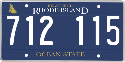 RI license plate 712115