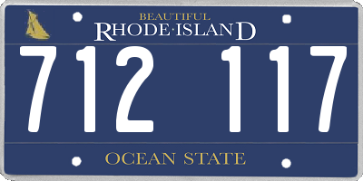 RI license plate 712117