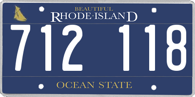 RI license plate 712118