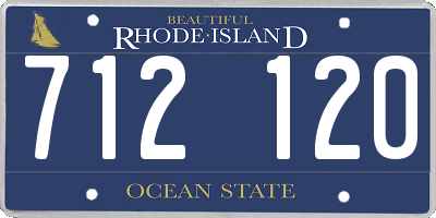 RI license plate 712120