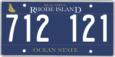 RI license plate 712121