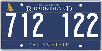 RI license plate 712122