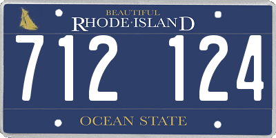 RI license plate 712124