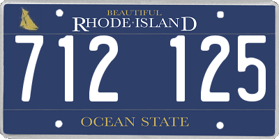 RI license plate 712125