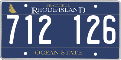 RI license plate 712126