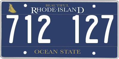 RI license plate 712127