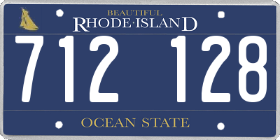 RI license plate 712128